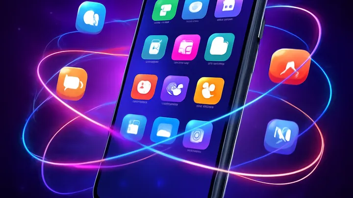 GGGJL COM - Sleek smartphone floating in space GGGJL COM Sleek smartphone floating in space